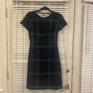 NTW Plaid Wool Brooks Brothers Red Fleece Dress